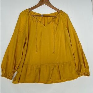 Old Navy Boho Flowy Yellow Blouse